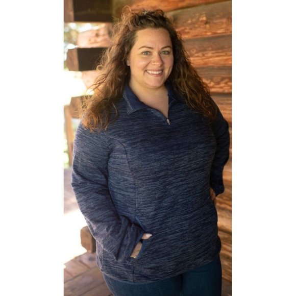 Shirley & Stone Zipper Pullover, Grey - Picture 3 of 3